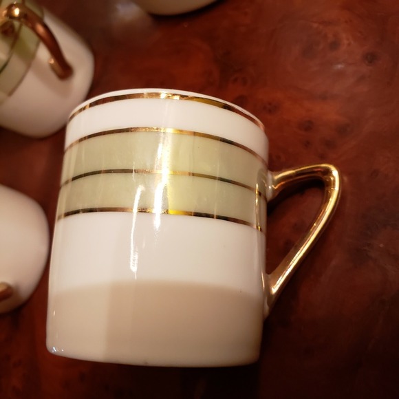 DEMITASSE ESPRESSO COFFEE POT SET 3 CUPS  CREAMER - Picture 5 of 8